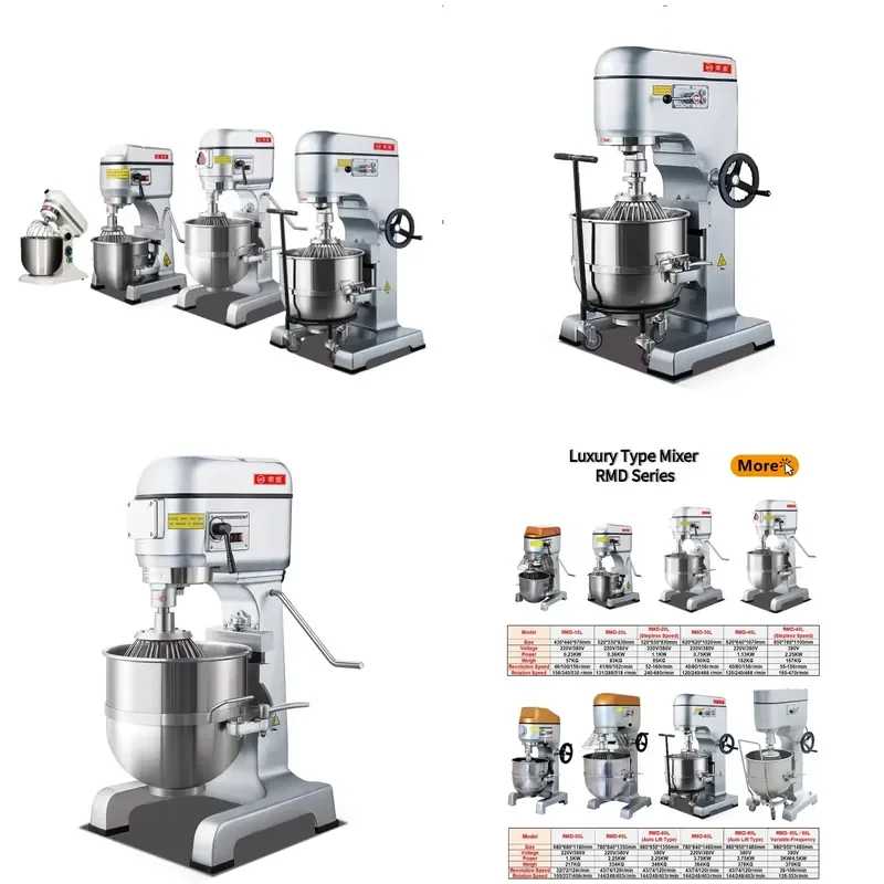 for Industrial Commercial Planetary Food Mixer 10L 20L 30L 60L 80L Kitchen Dough Bread Cake Batter Mixing Machine with Stand