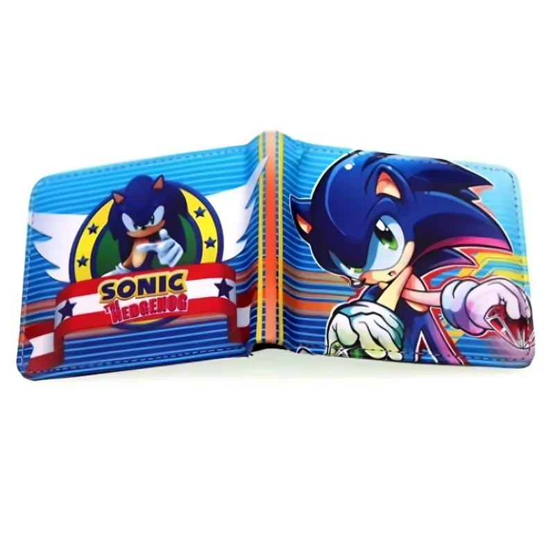 قادم جديد! مجموعة المحفظة سونيك متعددة التصاميم الفريدة من نوعها أنيمي القنفذ المحفظة الساخن الاطفال مروحة الإكسسوارات الهدايا #6