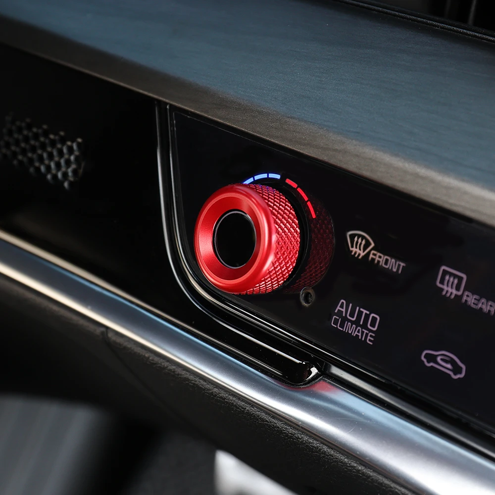 2 قطعة الألومنيوم التيار المتناوب تعديل المقبض غطاء الكسوة لكيا سبورتاج 2023-2025 كيا EV6 2022-2024 كيا كرنفال 2022-2024 اكسسوارات