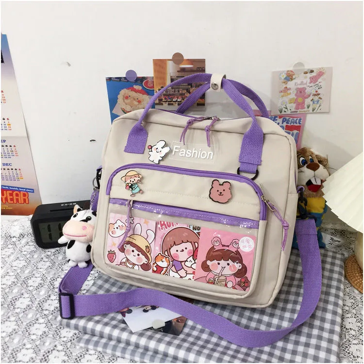 Japanese Itabag High School Girls Tote Bag Multifunctional JK School Bags Transparent  Shoulder Bag Backpack Women Kawaii itabag