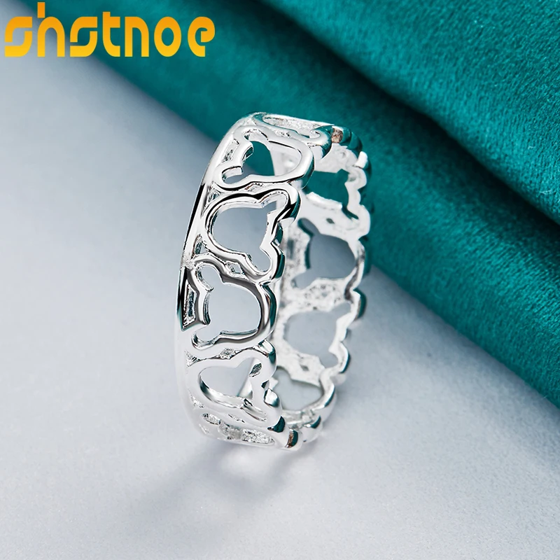 925 Sterling Silver Hollow Bear Ring For Man Women Engagement Wedding Charm Fashion Party Jewelry Gift