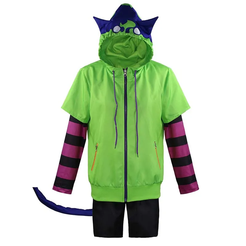 Anime Cosplay SK The Infinity Cosplay Costumes Chinen Miya Fluorescent Green Hoodie Daywear Suits Uniform