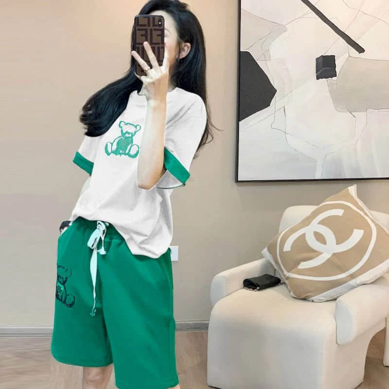 Sporty Casual Pants Sets Shorts Set Short Sleeve T-shirt 2 Piece Sets Women Outfits Summer Sportswear Suits New In Matching Sets