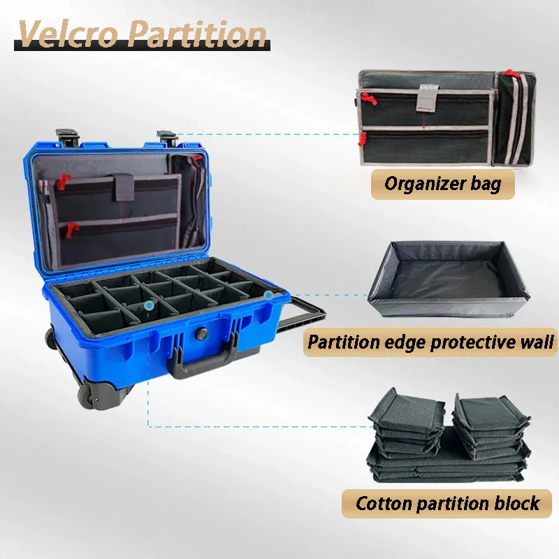 SMRITI Pull Rod Tool Box Safety Instrument Protection Box Multifunctional Waterproof Photography Equipment Organizer Boxes