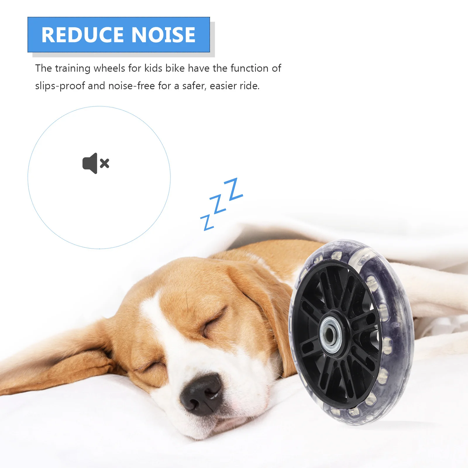 1Set Children Training Wheels Heavy Duty Stable Wide Bracket Slip-Proof Noise-Free Wear-Resistant Replacement Bike Wheels