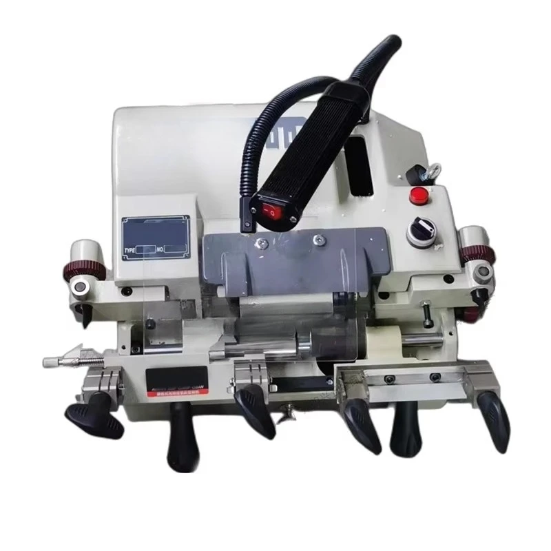 100F1 Key Machine Horizontal Double Head Manual Knife Feed Key Machine 120W Precise Clip-On Folding Key Without Diamond Clamp