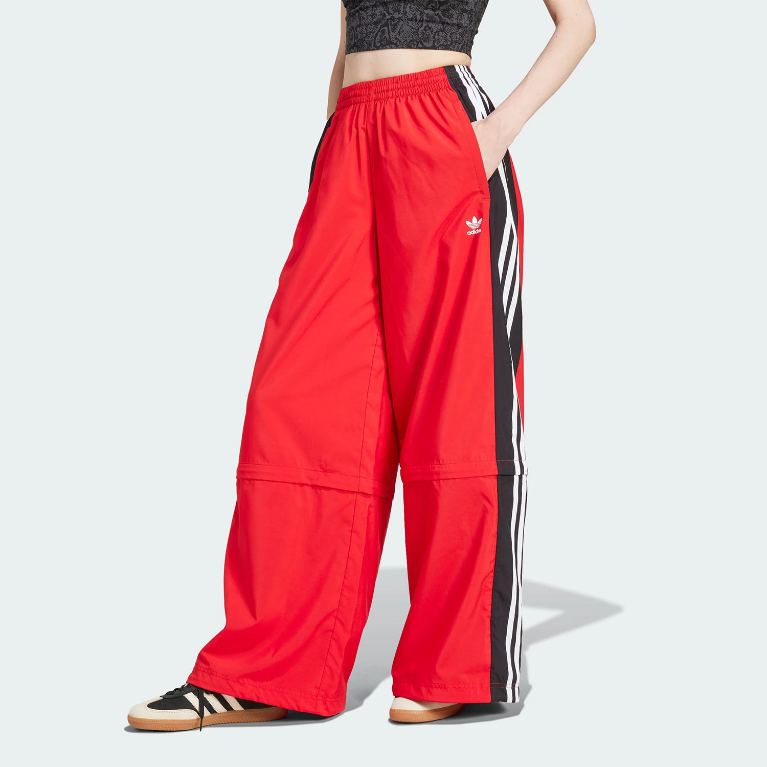 Adidas genuine clover women's detachable loose woven pants JY4616
