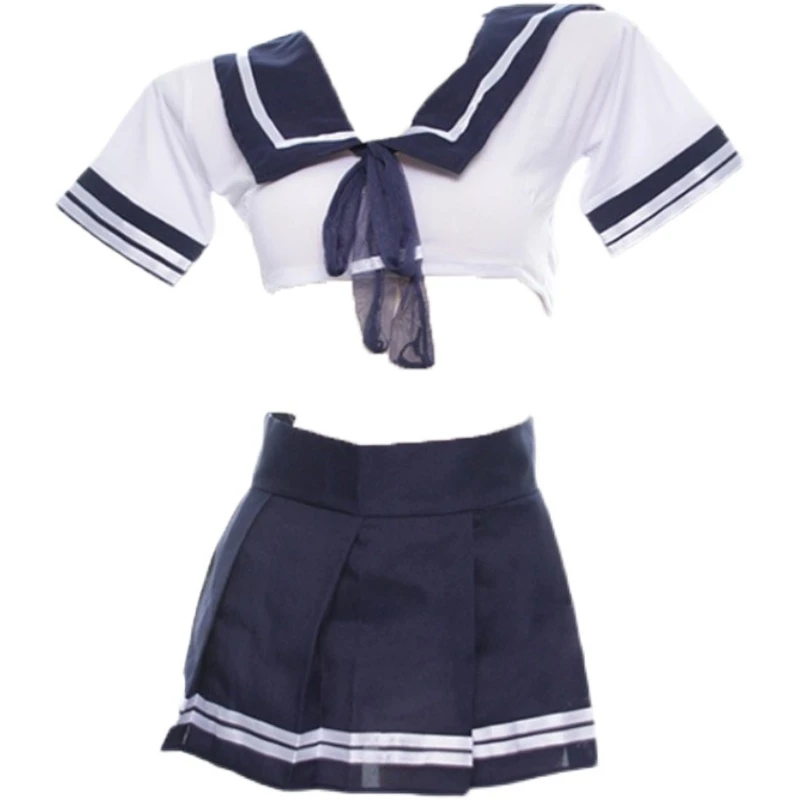 Women Sexy Lingerie Hot School Girl Suit Japanese Student Uniform Miniskirt Cosplay Anime Cheerleader Outfit Plus Size Costumes