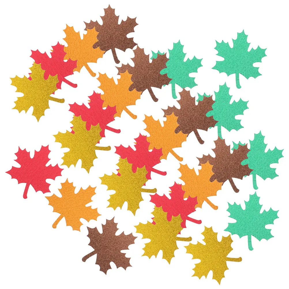30Pcs Maple Leaf Paper Cuts Simple Elegant Fall Leaves Decor for Living Room Bedroom Classroom Maple Leaves Cutouts