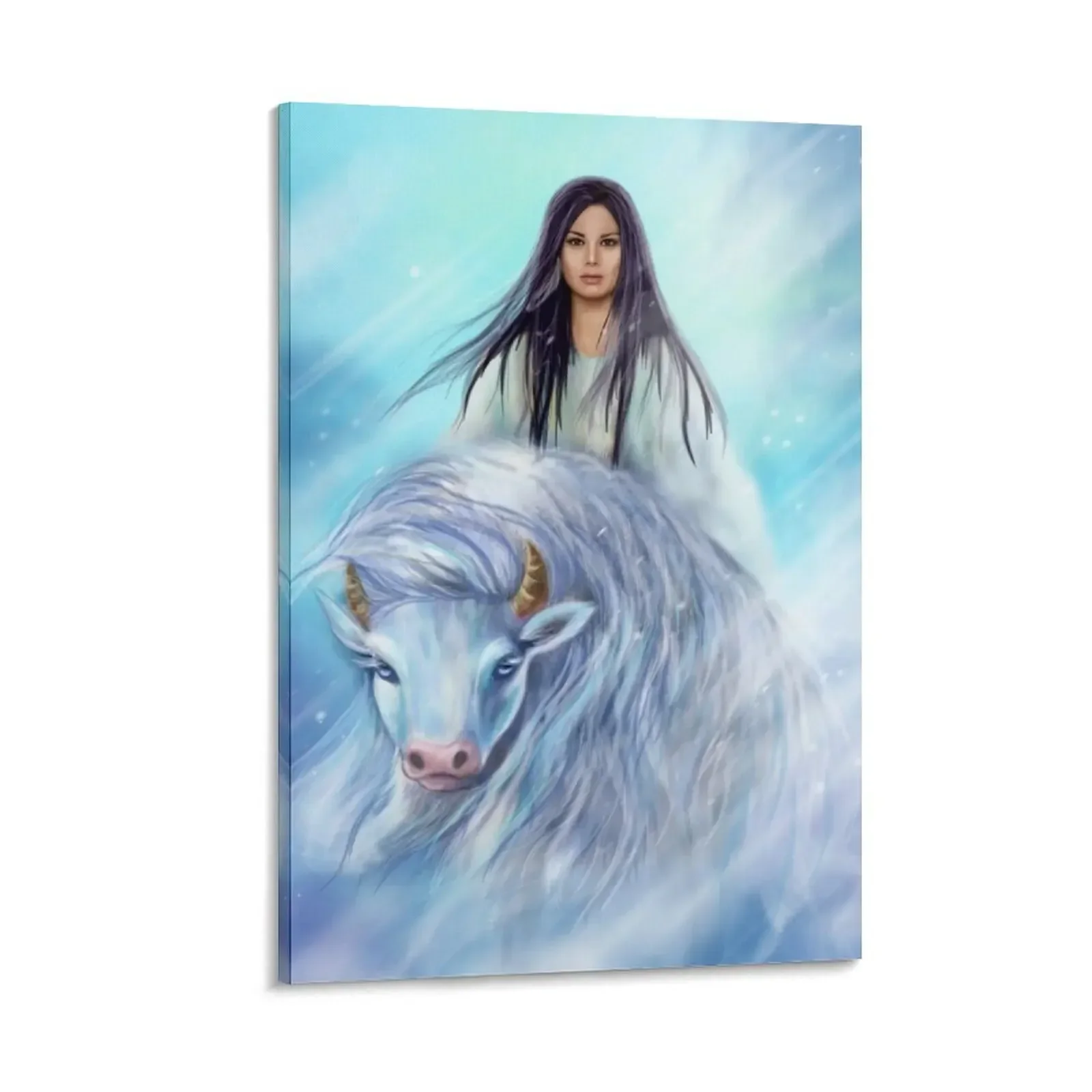 

White Buffalo Calf Woman Canvas Painting decorative pictures for the room posters Decorative picture modern home decoration