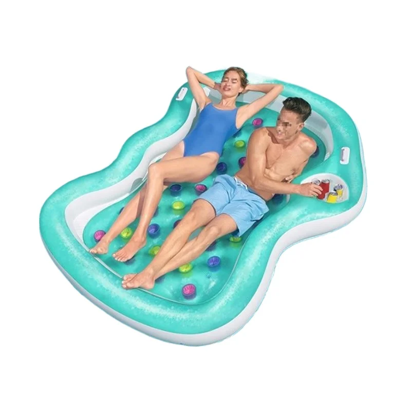 

Water inflatable floating bed multi-person large