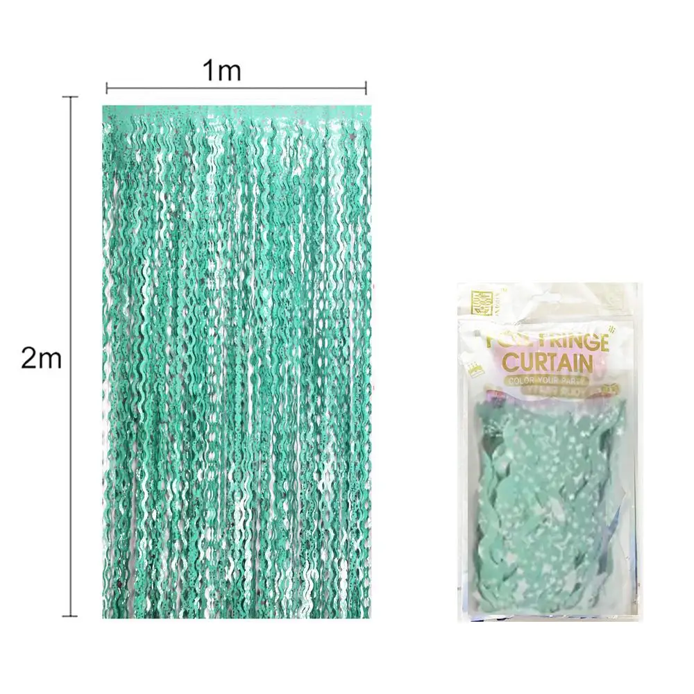 1/2 Packungen Wellenförmige Glitzervorhänge für Geburtstagsdekoration, Laser-Glitzerfransen, Regenbogen-Folien-Hintergrundvorhänge für Weihnachtsdekoration – Detail 4
