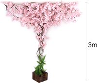 Artificial Cherry Blossom Tree 9.8 FT Tall Arch Pink Fake Sakura Flower Trees Office Bedroom Party DIY Decor Wedding