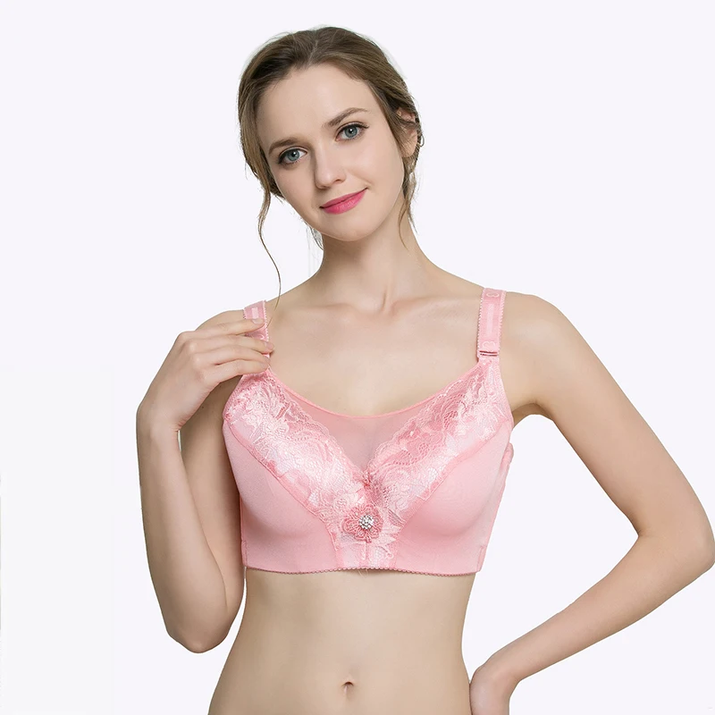 Sujetador Push Up de algodón para mujer, sostén con aros de licra, copa completa, talla grande, D E F G, 120, 115, 52G