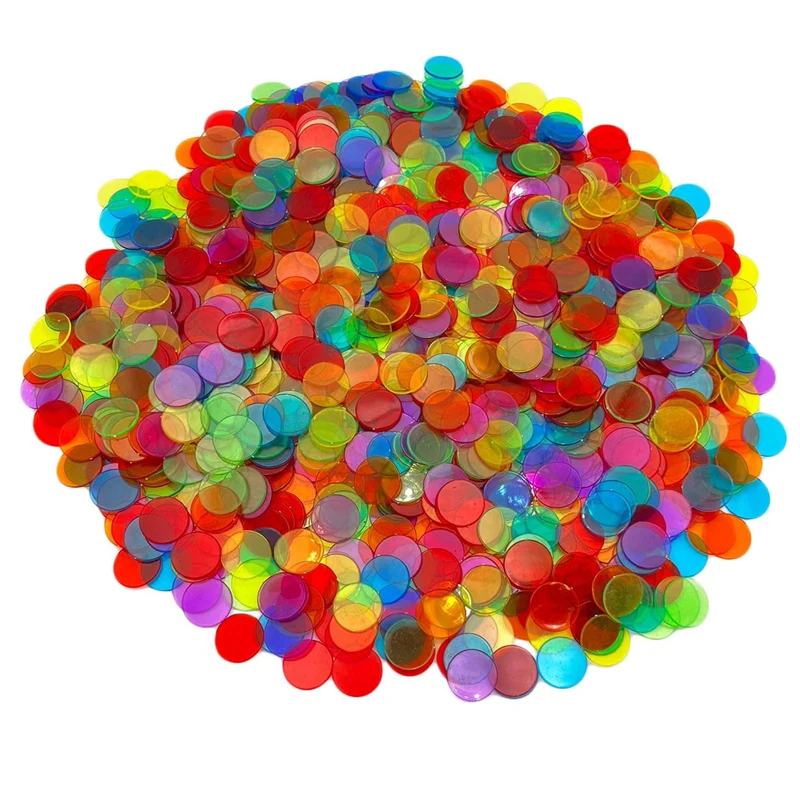 Montessori Toys Bingo Markers Transparent Color Counting Chips For Classroom Math Kids Learning Juguetes Didácticos Para Niños