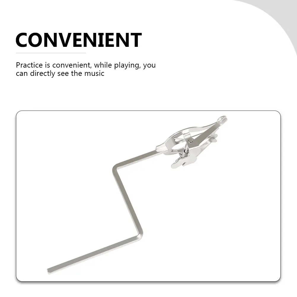 

Saxophone Sheet Music Holder Tenor/soprano Score Clamp Bracket Clip Silver Clips Page