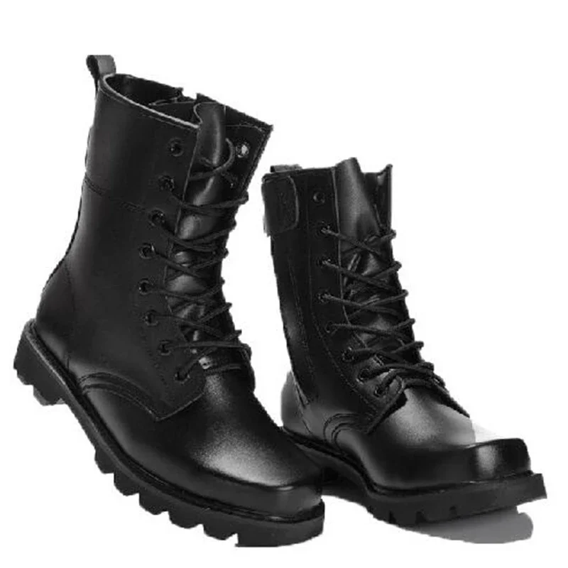 Military Boots Steel Toe Outdoor Man Snow Ankle Boots Sheep Fur Work Safety Shoes Hunting Hiking Male Army Tactical Combat Boots