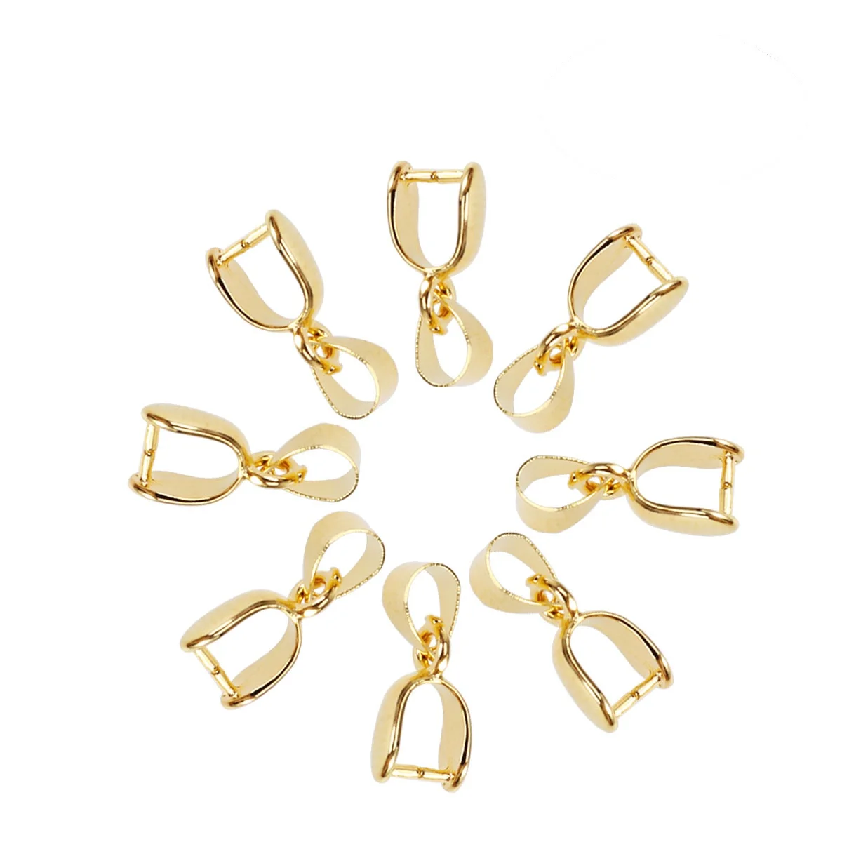 

100 Pcs Buckle Accessories Bead Pendant Connector Button Jewelry Findings Metal Pinch Clip Brass Anti Rust Durabl