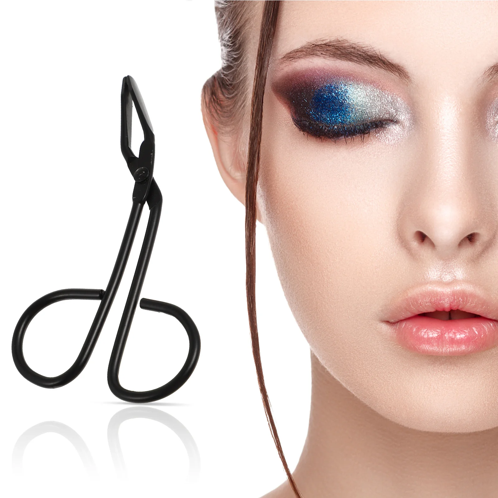 

1pc Stainless Steel Tweezers Slanted Tip Rust-Proof Durable Hair Removal Tool For Women Men Hair Tweezers For Men Black