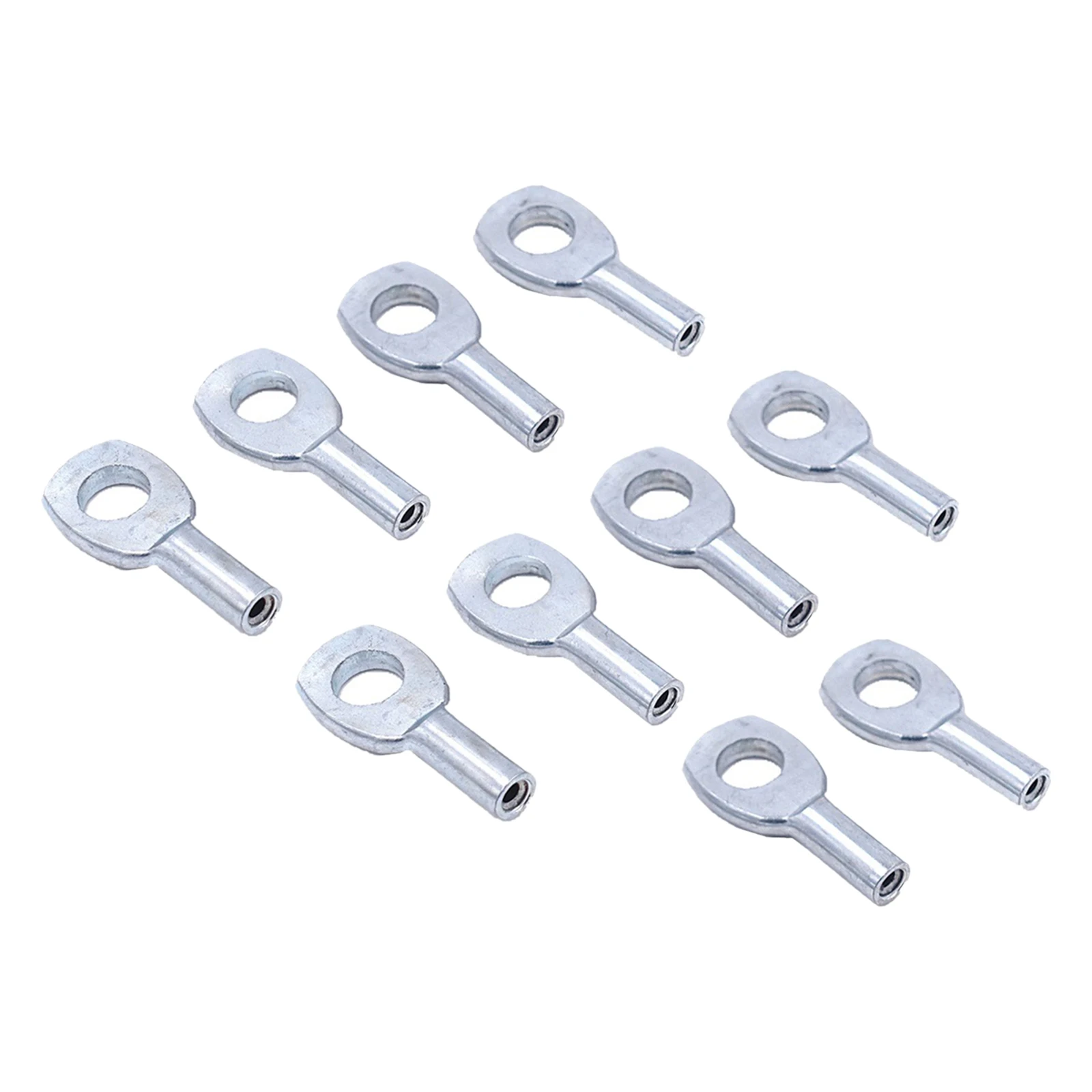 10 Pcs Steel Wire Rope Eyelets Replacement Gym Machine Cable Exercise Machine Eyelet Terminal Connector Wire Rope 2mm