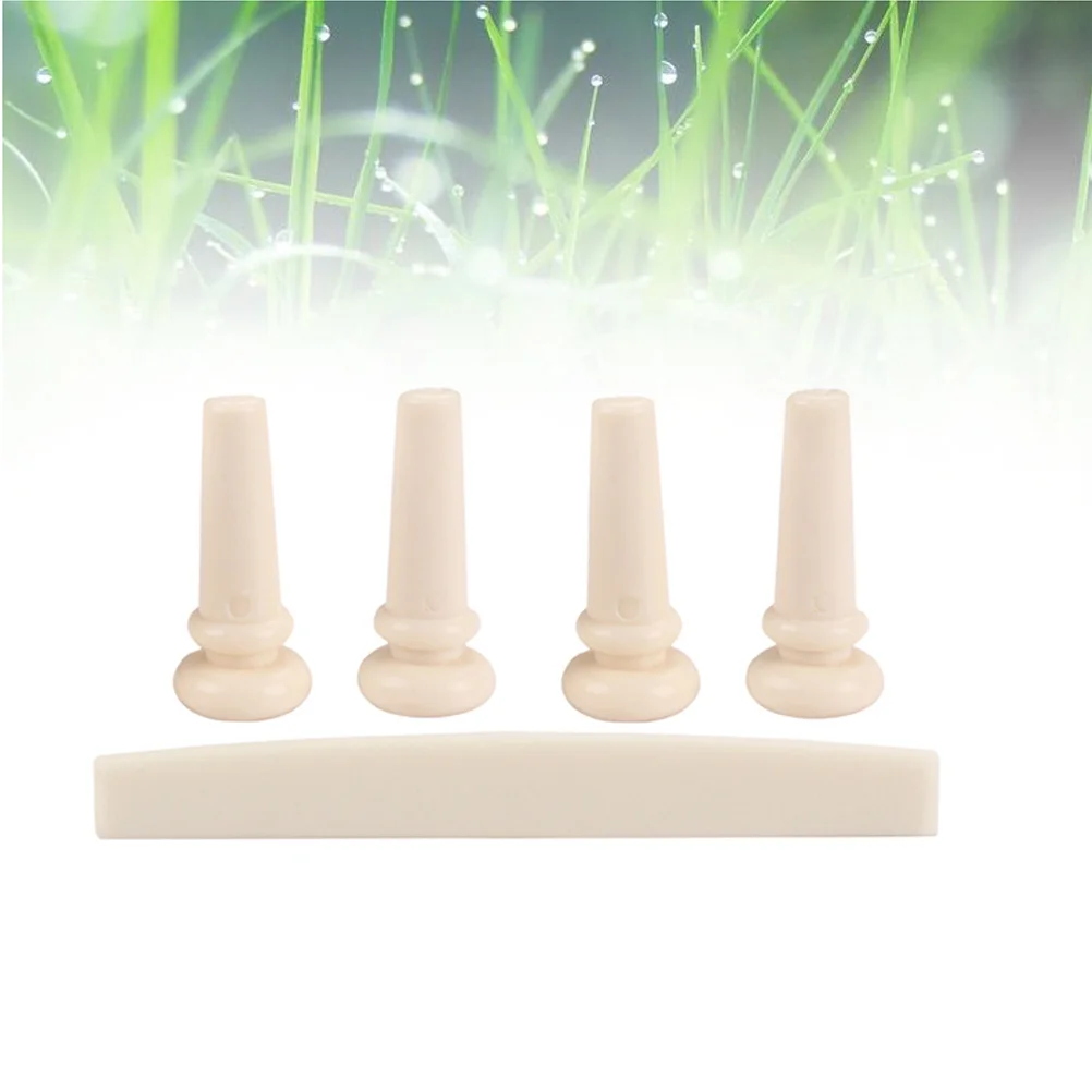 

5pcs Bass String Pegs Premium Abs Acoustic Guitar Bridge Replacement Flat Bottom Polished Craftsmanship Guitar Bridge Parts