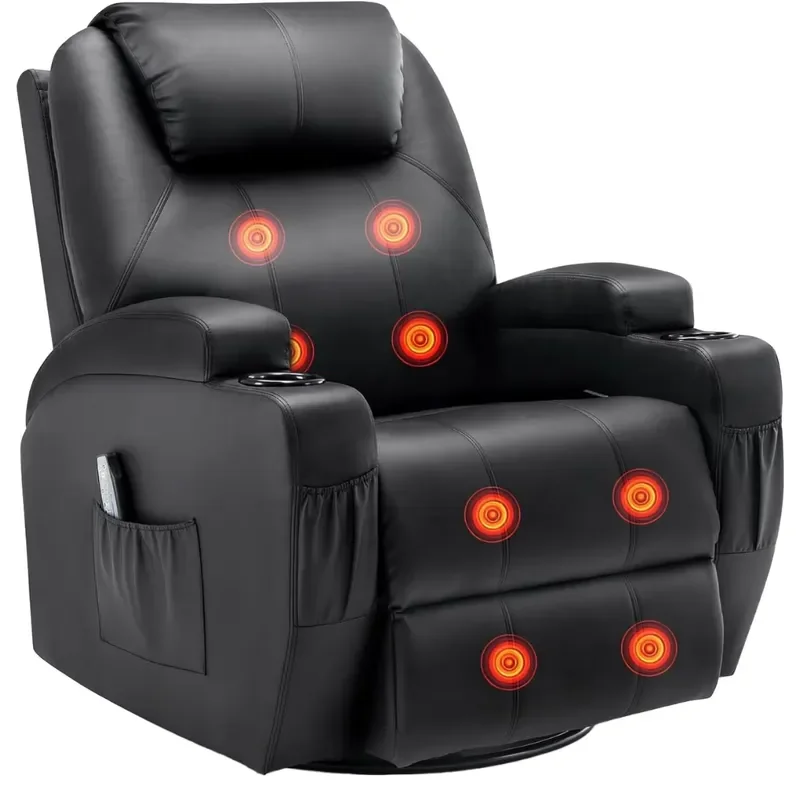 Electric Power Lift Recliner Chair For HOMERS Okin Motor PU Leather Massage Heating Single Sofa For Elderly Senior Care