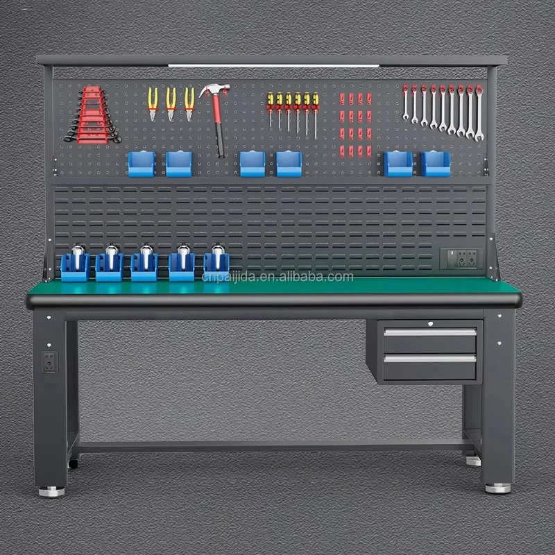 Heavy Duty Drawer Workbench Industrial Anti-static Cold Rolled Steel Workbench Stainless Work Bench Tool Cabinet Workshop
