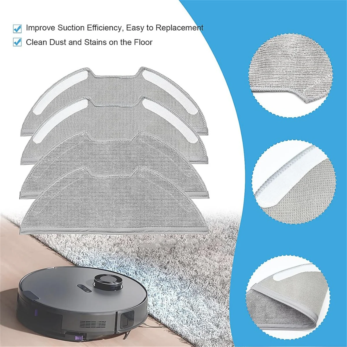 Accessoires pour aspirateur robot Eureka E10S NERE10s, Midea M9, Obode A8, A8 Plus, brosse latérale principale Pound