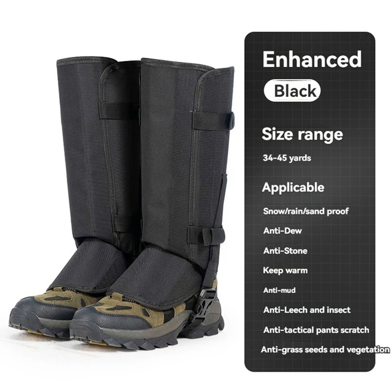 1 Pair Leg Gaiters Outdoor Leg Gaiters Hiking Snow Boot Gaiters Waterproof Boots Cover Legging Gaiters For Men & Women