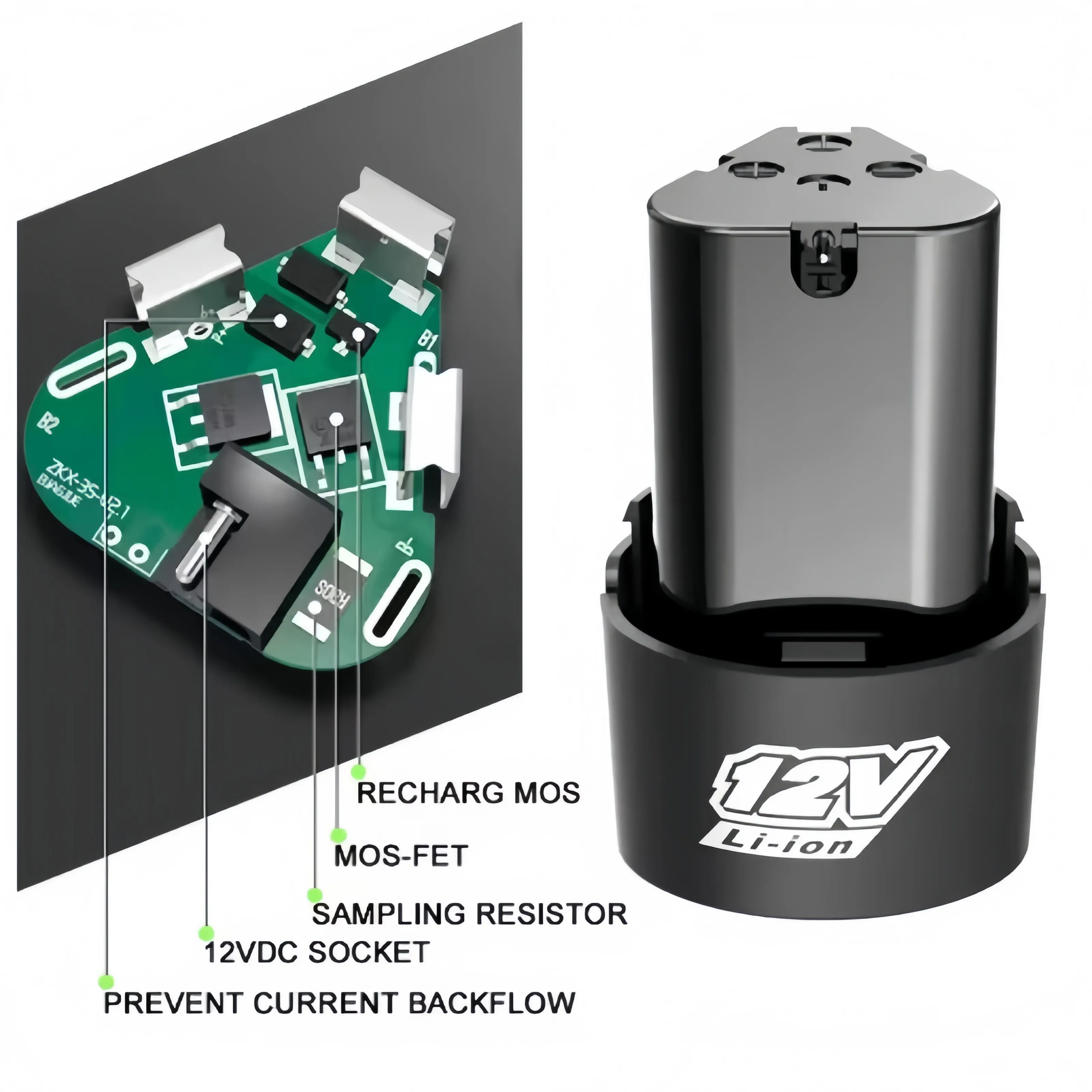 Neuester wiederaufladbarer Lithium-Ionen-Akku, 12 V, 3500 mAh, Elektroschrauber, Bohrmaschine, Mini-Winkelschleifer-Werkzeugakku