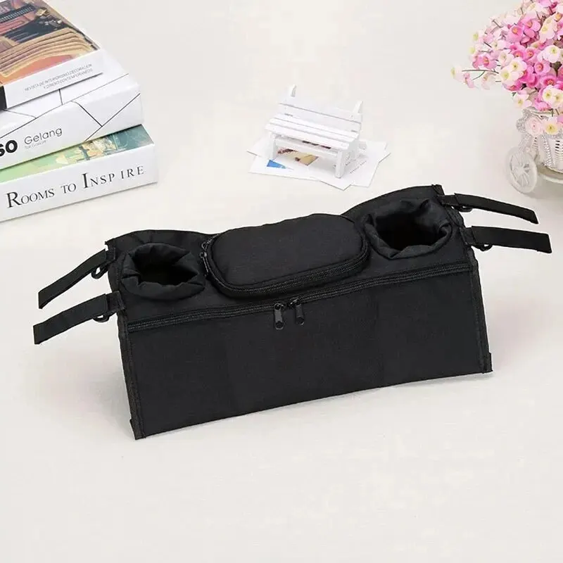 Stroller Organizer With Non-Slip Straps, Stroller With Insulated Cup Holder, Stroller Cell Phone Pouch, Pet Carrier Accessories