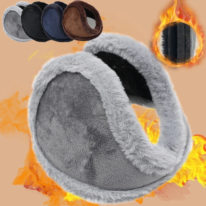 

Warm Fur Earmuffs Men Women Windproof Protector Thicken Velvet Winter Outdoor Cycling Fleece Ear Cover Warm Plush Unisex