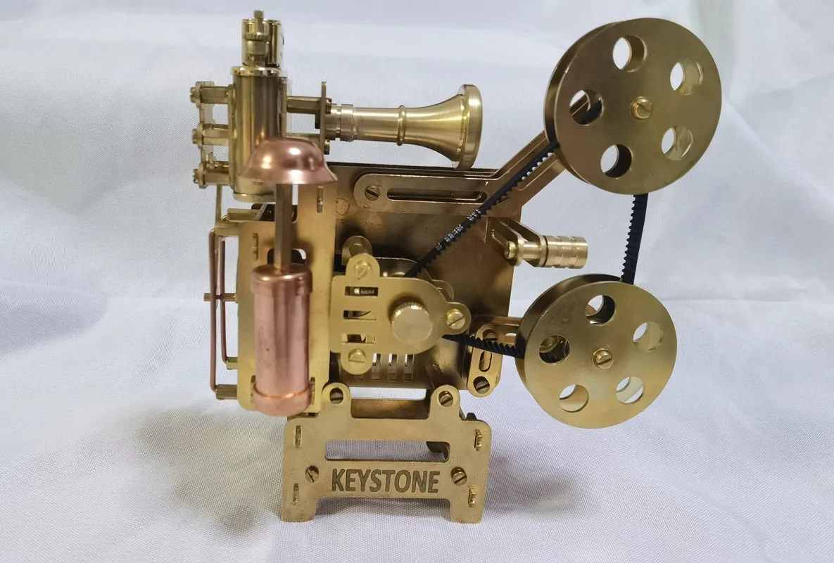 Handcrafted Classic Desktop Music Box Retro Metal Brass Gramophone Music and Projector Movie Style with Fuel Lighters Collectors