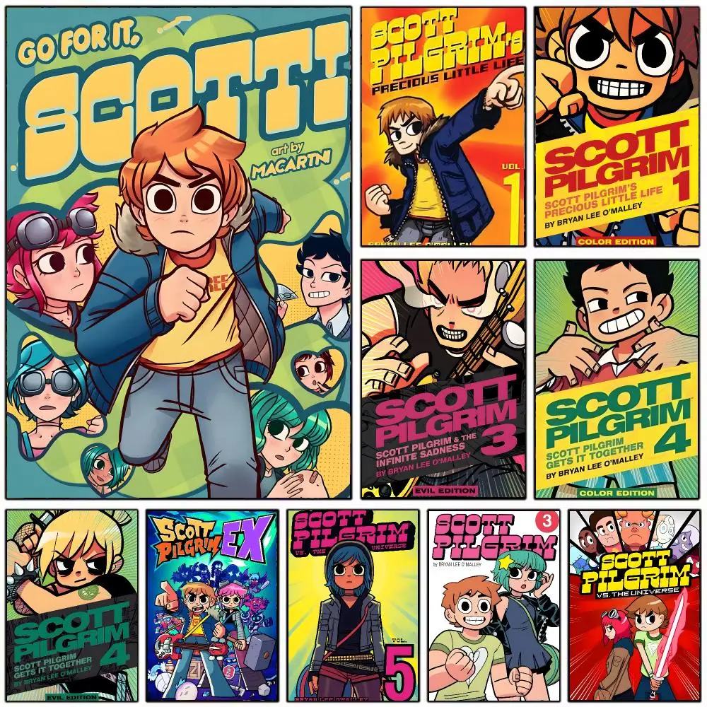 Comic Movie S-Scott Pilgrim Vs The World Poster Wall Art Print Decorative Mural Home Decor Gift Unframed