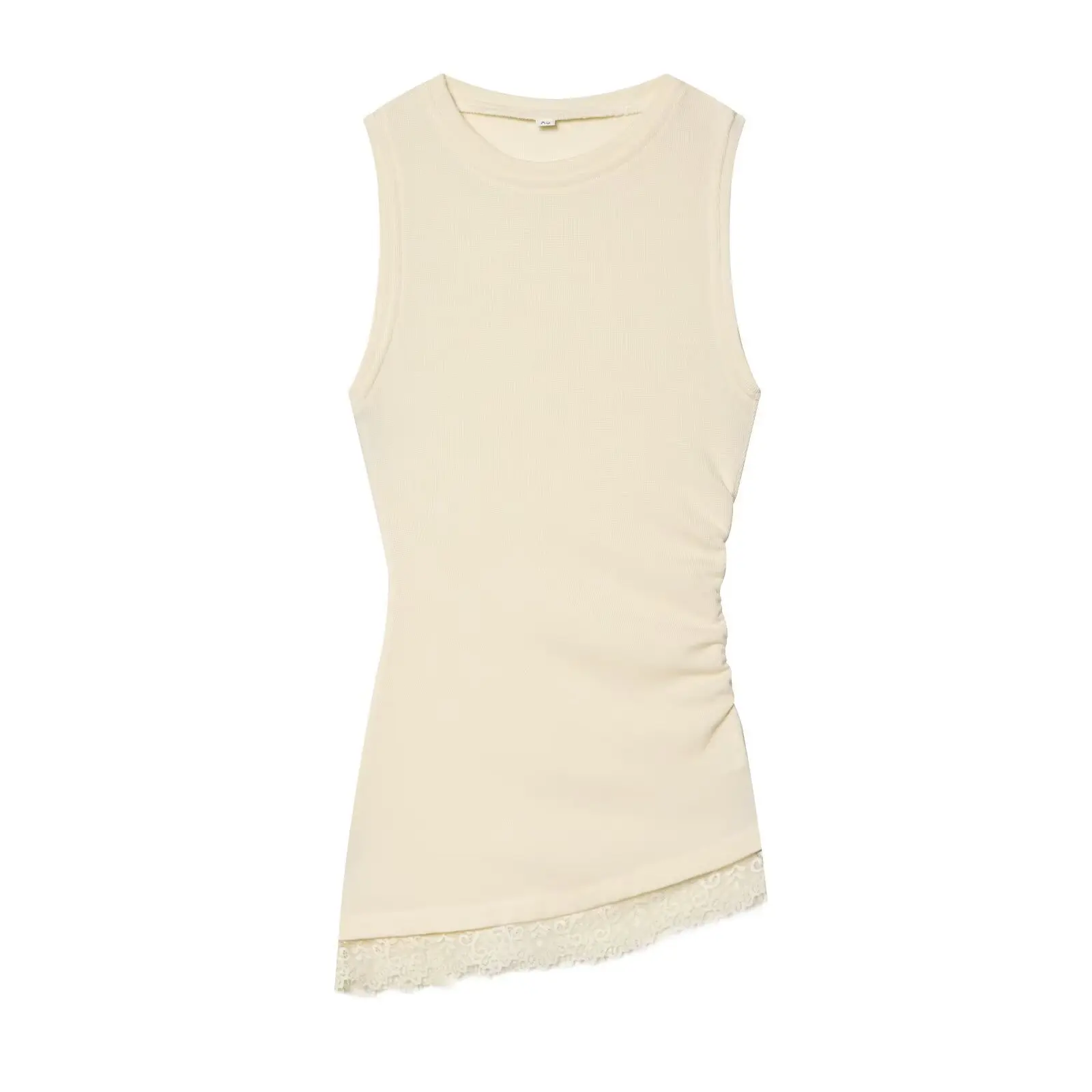 2026 Spring and Summer New Product Pleated Lace Top Sleeveless