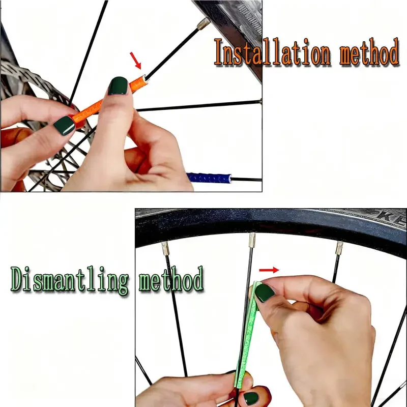 48/24/12PCS Bicycle Wheel Spokes Reflective Sticker Tube Strip Warning Light DIY 7.5cm Cycling Reflector Reflective Safety Kit view 3