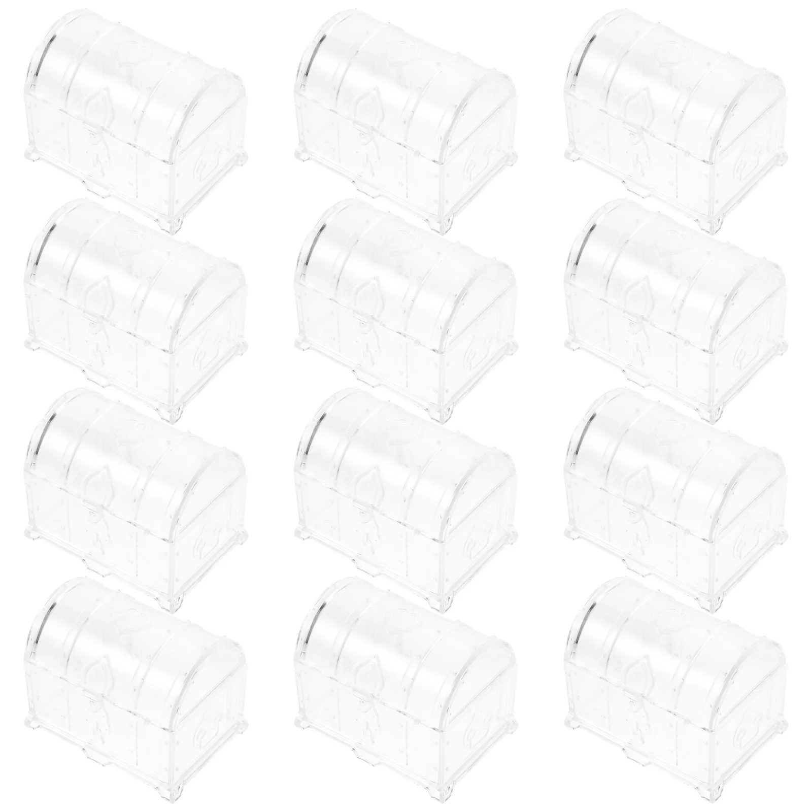 

12Pcs European Wedding Candy Boxes Elegant Mini Treasure Chest Plastic Favor Boxes for Birthday Party Bridal Shower Candy