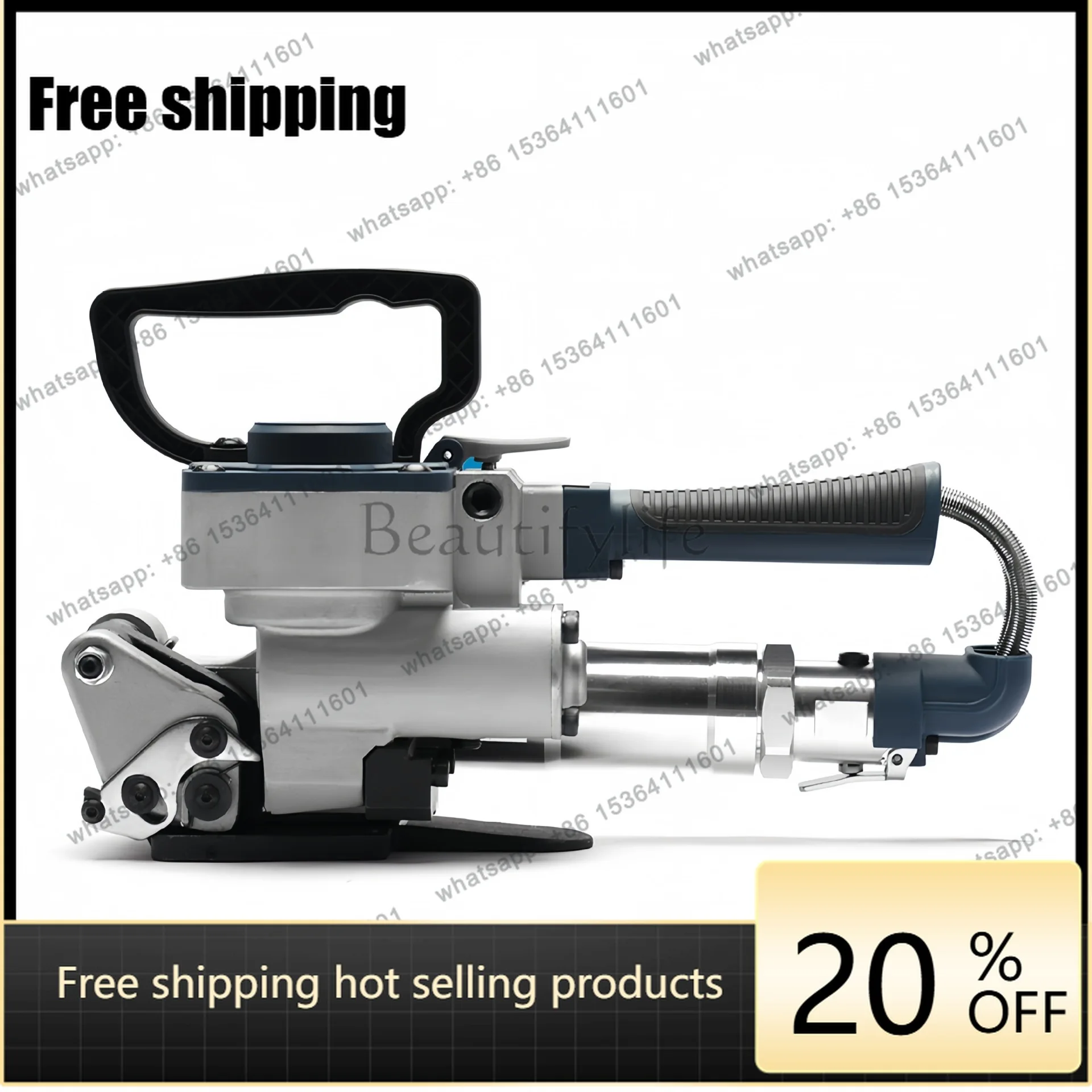 B19/25 Portable Pneumatic Baler PET/PP General Logistics Portable Wood Strapping Machine