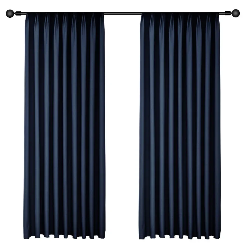 （96）Custom Thickened Double-sided Linen Full Blackout Curtains Full Blackout Cotton and Linen Curtains