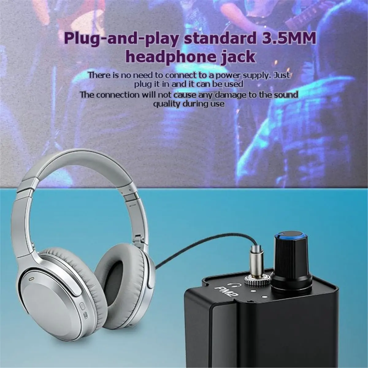 OKgood PM2 Mini Headphone Amplifier XLR / 6.35MM Audio Interface Amplifier Converter Clip Mount Headphone Amplifier Converter