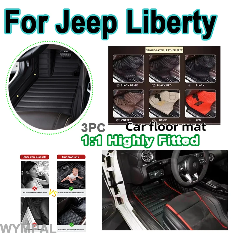 

Luxury Leather Car Floor Mats For Jeep Liberty Cherokee KK 2008~2012 Universal Waterproof Pads Carpets Tapete Para Piso Car mats