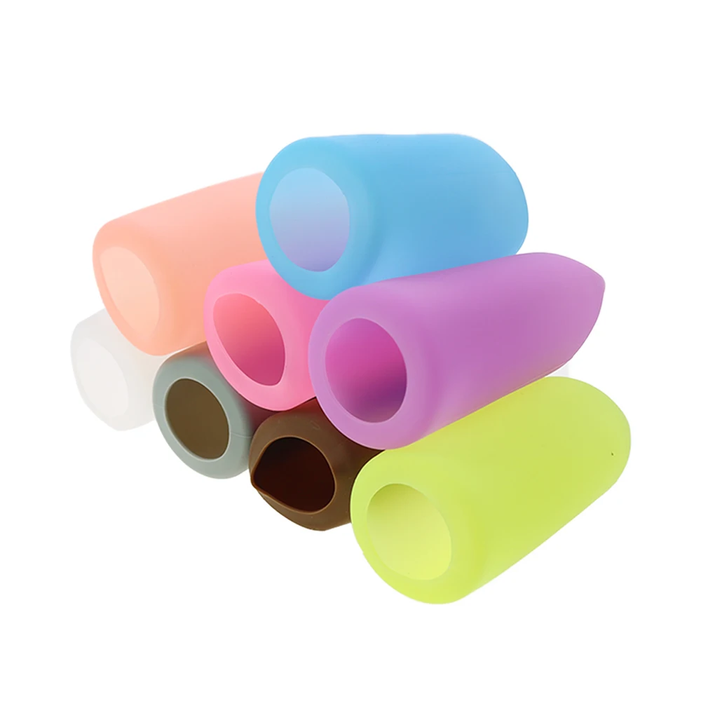 1Pc Silicone Protective Cup Cover Straight Cylinder Thermos  Non Slip Glass Water  Baby Bottle Anti Scalding And Heat Insulation