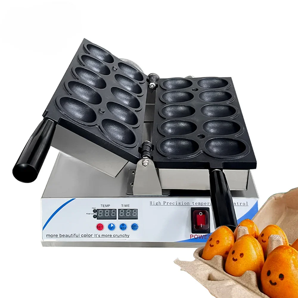 Egg roasting waffle machine Internet celebrity commercial cake baking equipment Electric heating ten holes popping egg roasting