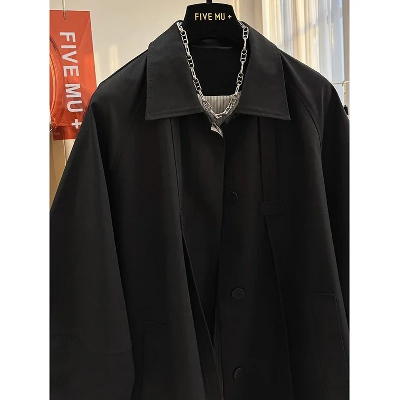 Lente Nieuwe Trenchcoat Damesmode Lange Mouw Casual Mid Lengte Losse Vrouwelijke Jas Single Breasted Windjack Vrouwelijke Tops