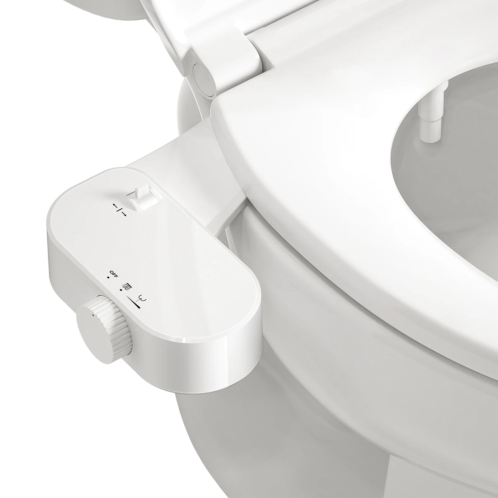 Bidet-Aufsatz für Toilettensitz, selbstreinigender Bidet-Toilettensitzaufsatz mit verstellbarem Bidet-Sprühgerät und Winkelsteuerung, einfach