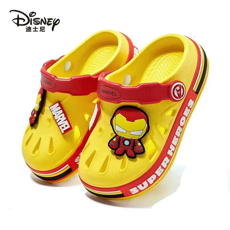 Children Garden Shoes Baby Boy Girl Cartoon Captain America Spiderman Sandal Summer Kid Indoor Non-slip Beach Slipper 140-220