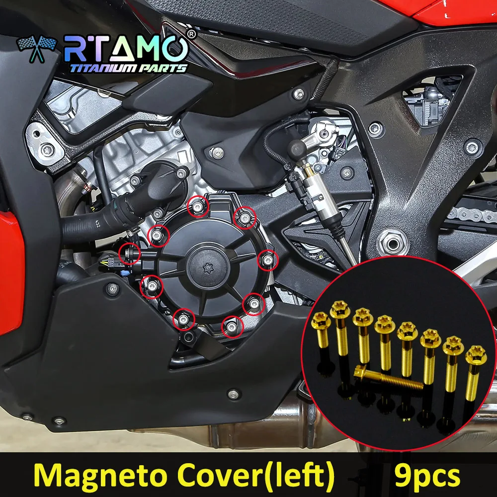 RTAMO Gr5 Ti Bolts Nuts for BMW S1000XR Clutch Cover Engine Oil Bolt Spoiler Pipe Cover Screw Rear Axle Sprocket Titanium Nut