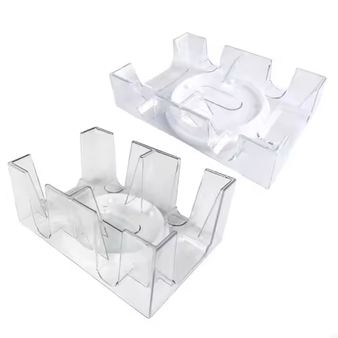 N0HA 2/6 Deck Transparent Card Box PC Playing Card Stand with Rotating Tray