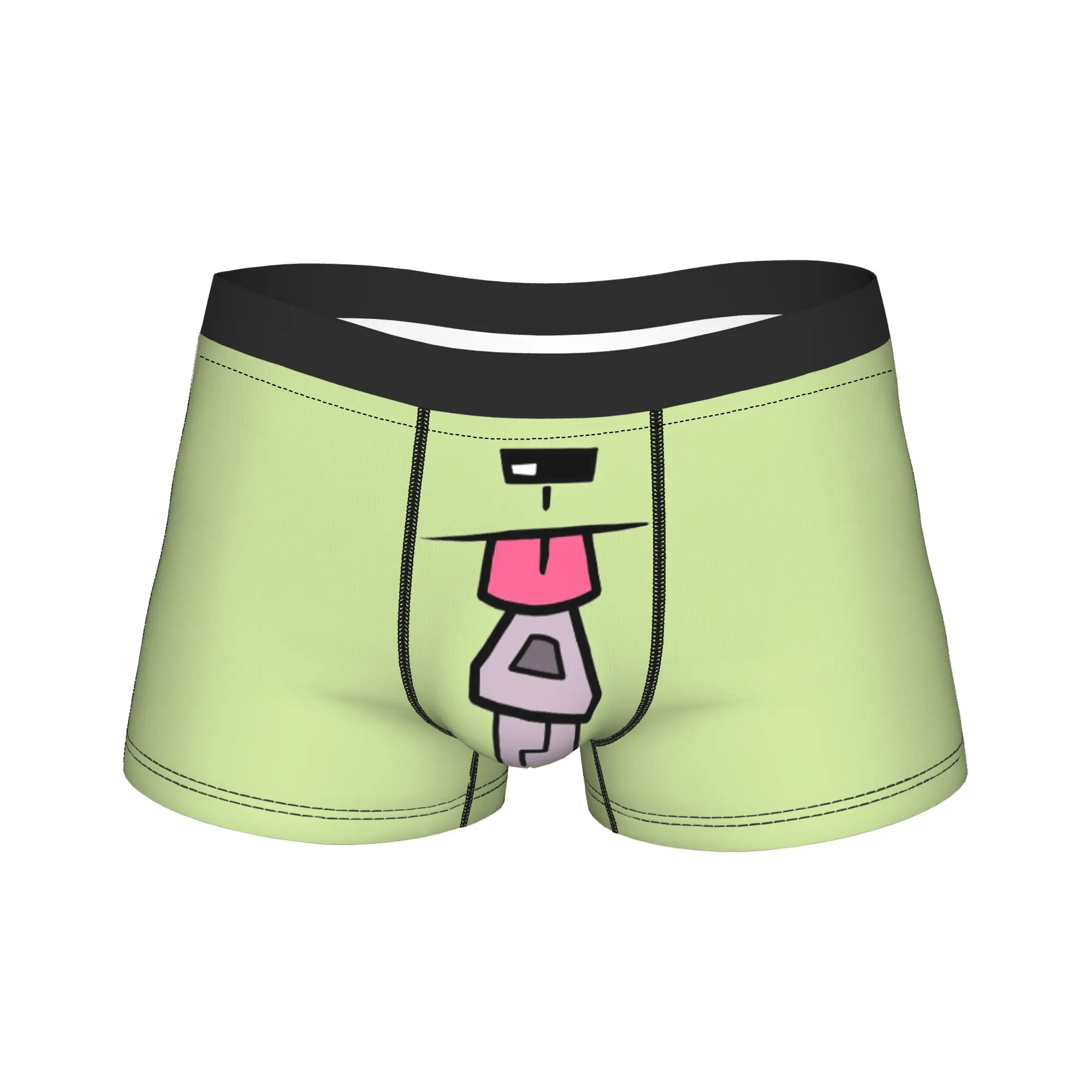 

Мужское нижнее белье Gir Invader Zim Alien, трусы-боксеры, шорты, забавные трусы из полиэстера для Homme, большие размеры