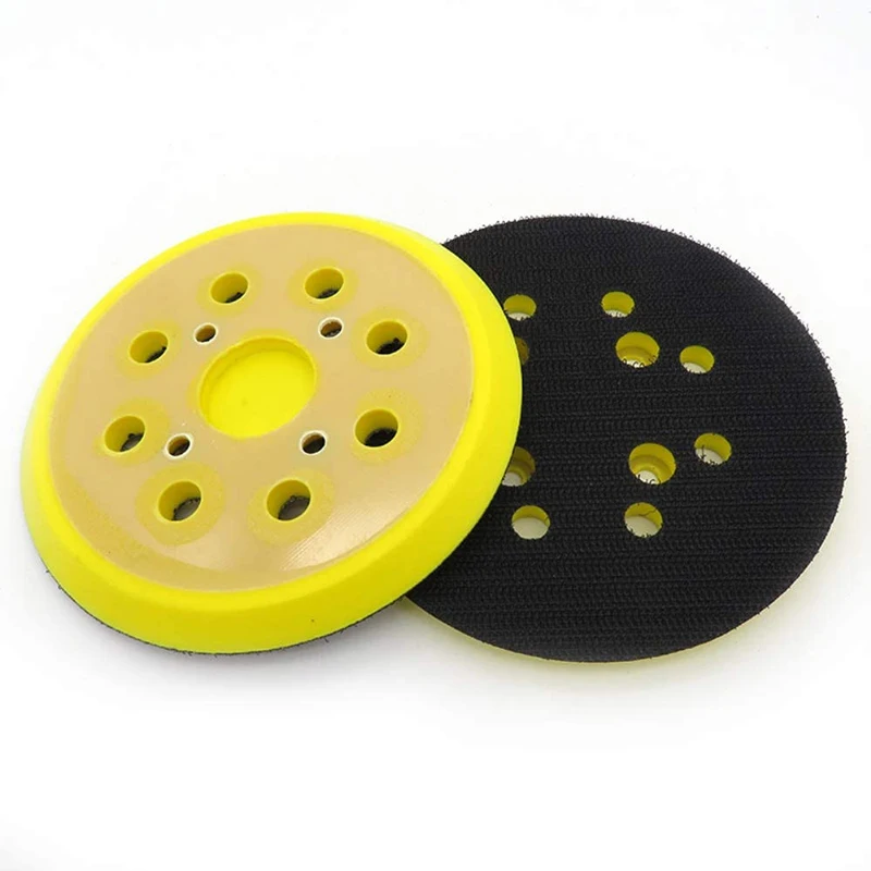 5 Inch 8 Holes Grinder Sandpaper Tray For Disc Grinder Backing Pad Hook And Loop 125mm Pneumatic Polishing Machine